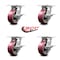 Service Caster 5 Inch Heavy Duty Poly on Aluminum Caster Set with Roller Bearings and Brakes SCC-35S520-PAR-SLB-4 - alternate 4